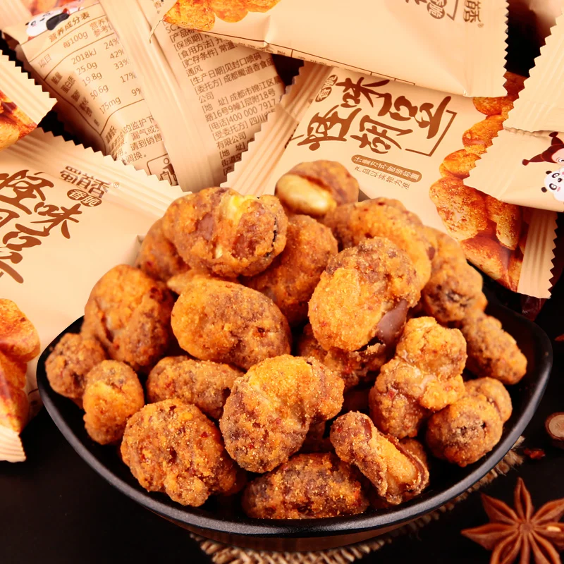 Shu Dao Xiang Wholesale Supplier Bulk Items 198g Spicy Snack Food Dried Fava Bean Fried Broad Bean Snack