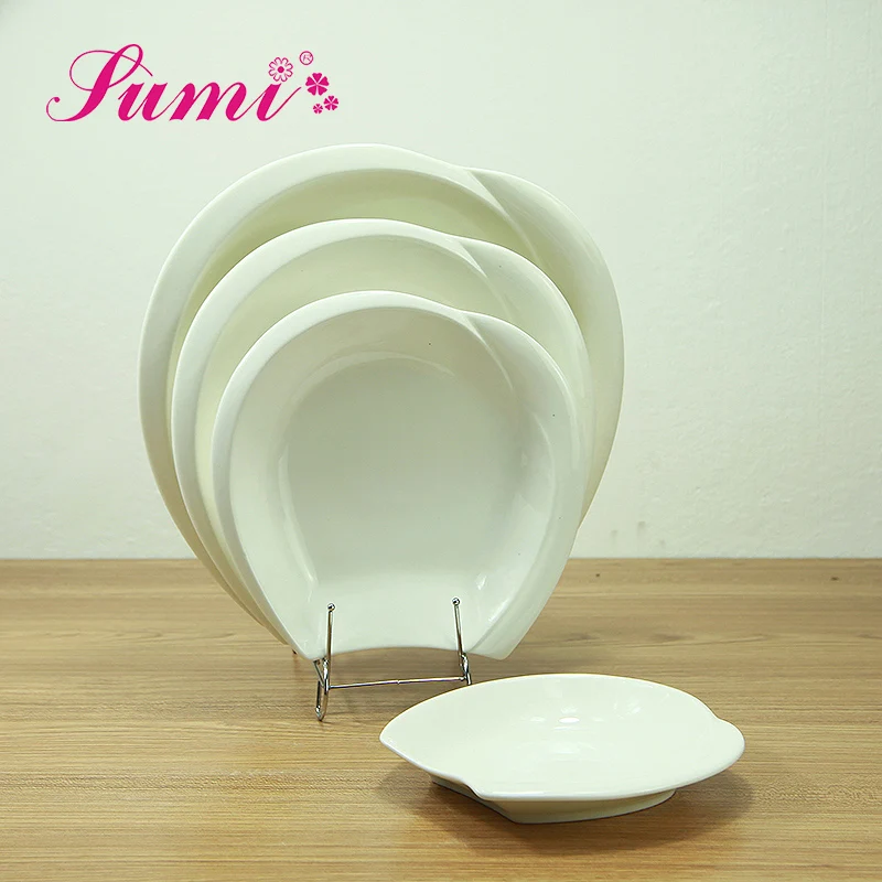 Low price custom printed dinner round plate christmas plates ceramic