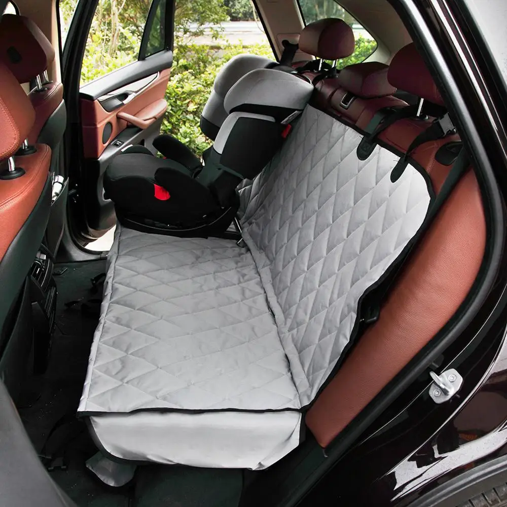 
600D Polyester Fabric With PU Coating Dog Car Seat Cover, Machine Washable Waterproof Car Seat Cover for Pet 