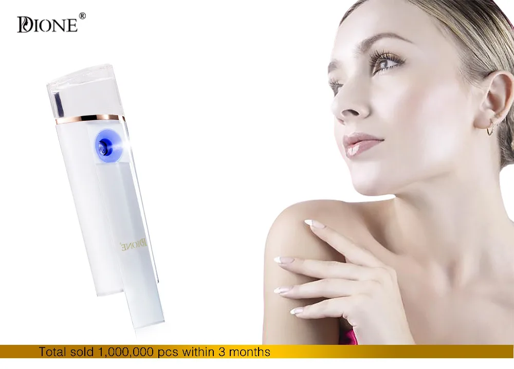 
newe personal nano handy mist led light fresh atomizer can be baby face 