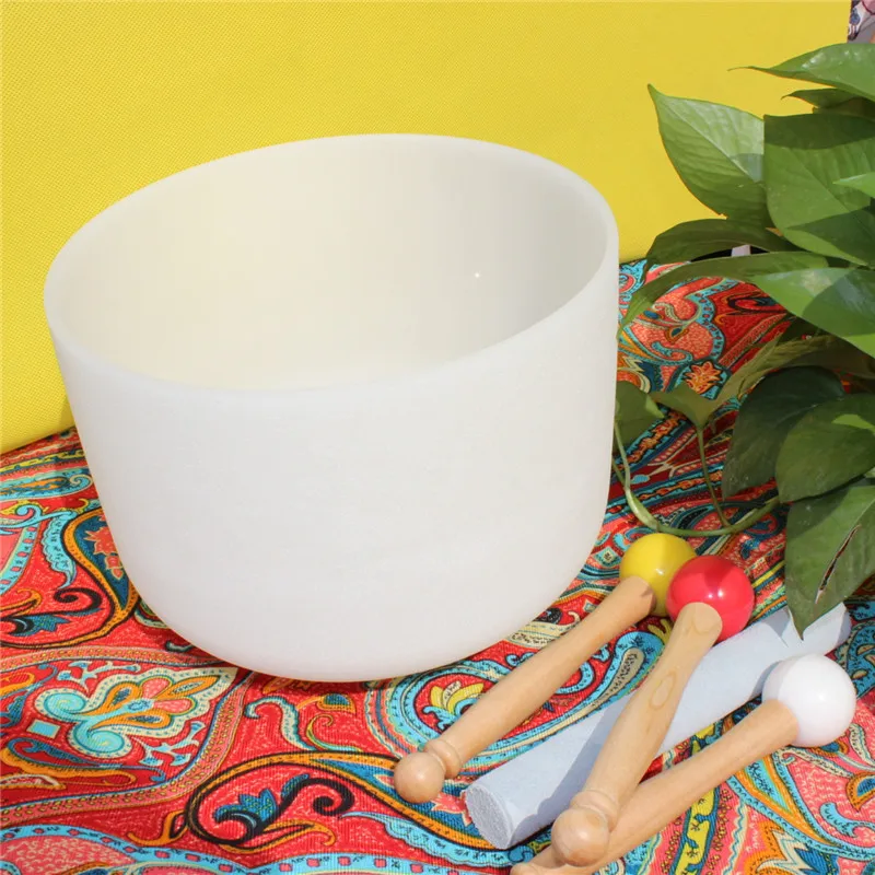 JINGDIAN 432HZ Crystal Singing Bowls 8 inch