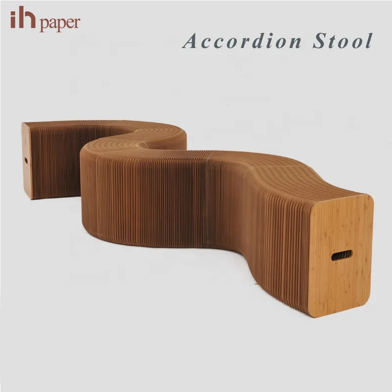 Home Living Room Furniture Ihpaper Brand Kraft Paper Folding Chair From Factory