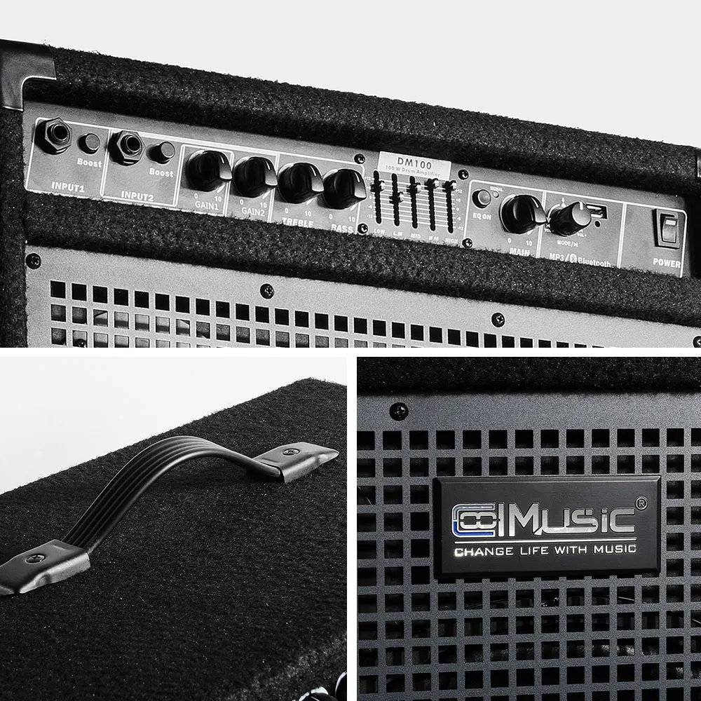 Musical Instrument 100W  Drum Set Amplifier Keyboard Speaker