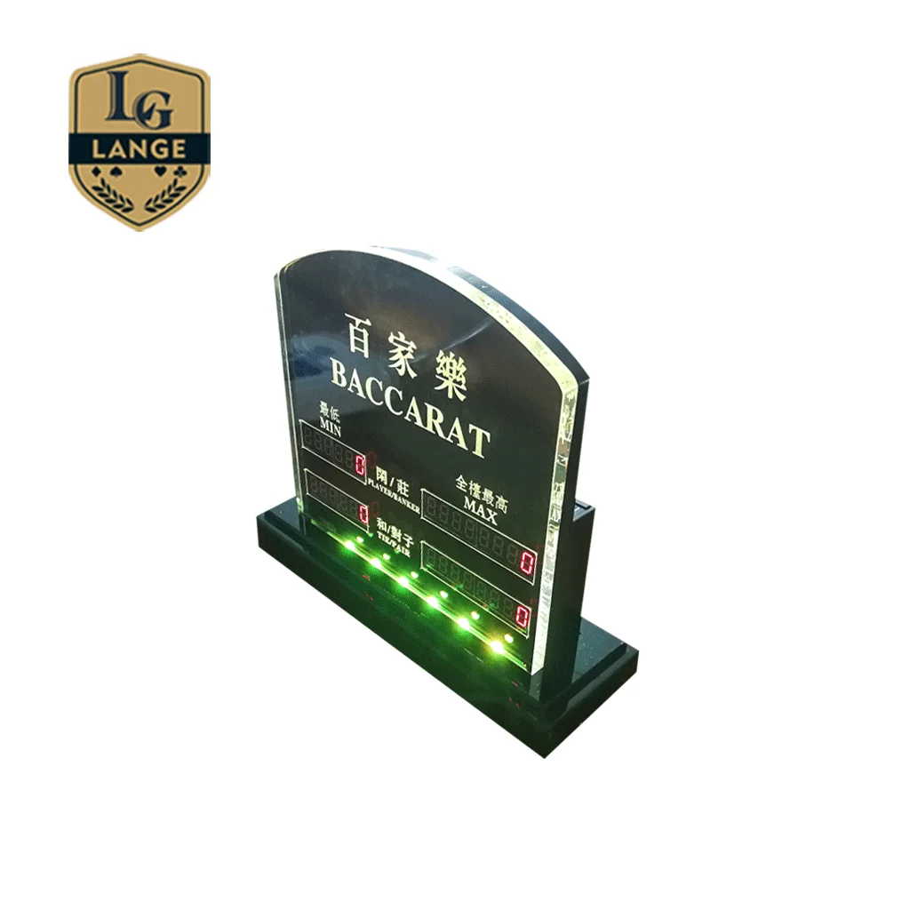 Casino Accessories 7 Color Led Electronic Baccarat Digital Limit Sign with Custom