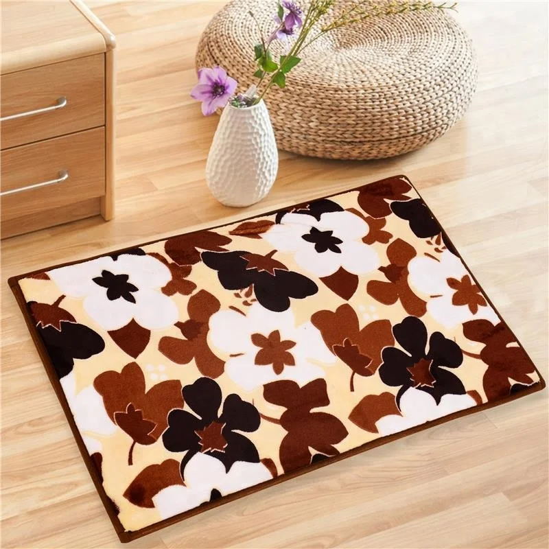 Hot Sale Factory Direct Selling Anti Slip Door Mat Polyester Flannel Mat