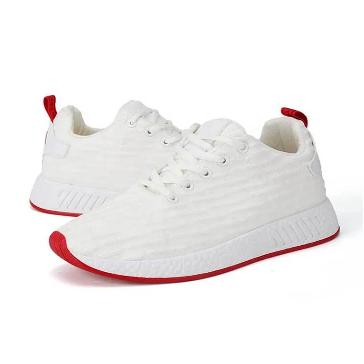 Brand small order custom durable white casual sport shoes for men