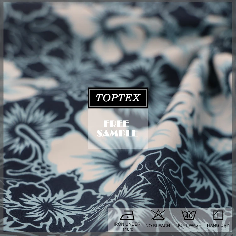 Rhododendron pattern rotary screen print poplin calico fabric made in China