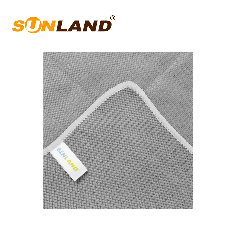 Sunland Kitchen Napkins Microfiber Counter Polishing Cleaning Cloth Dish Cloth Household 16 X 16inch Solid Grey