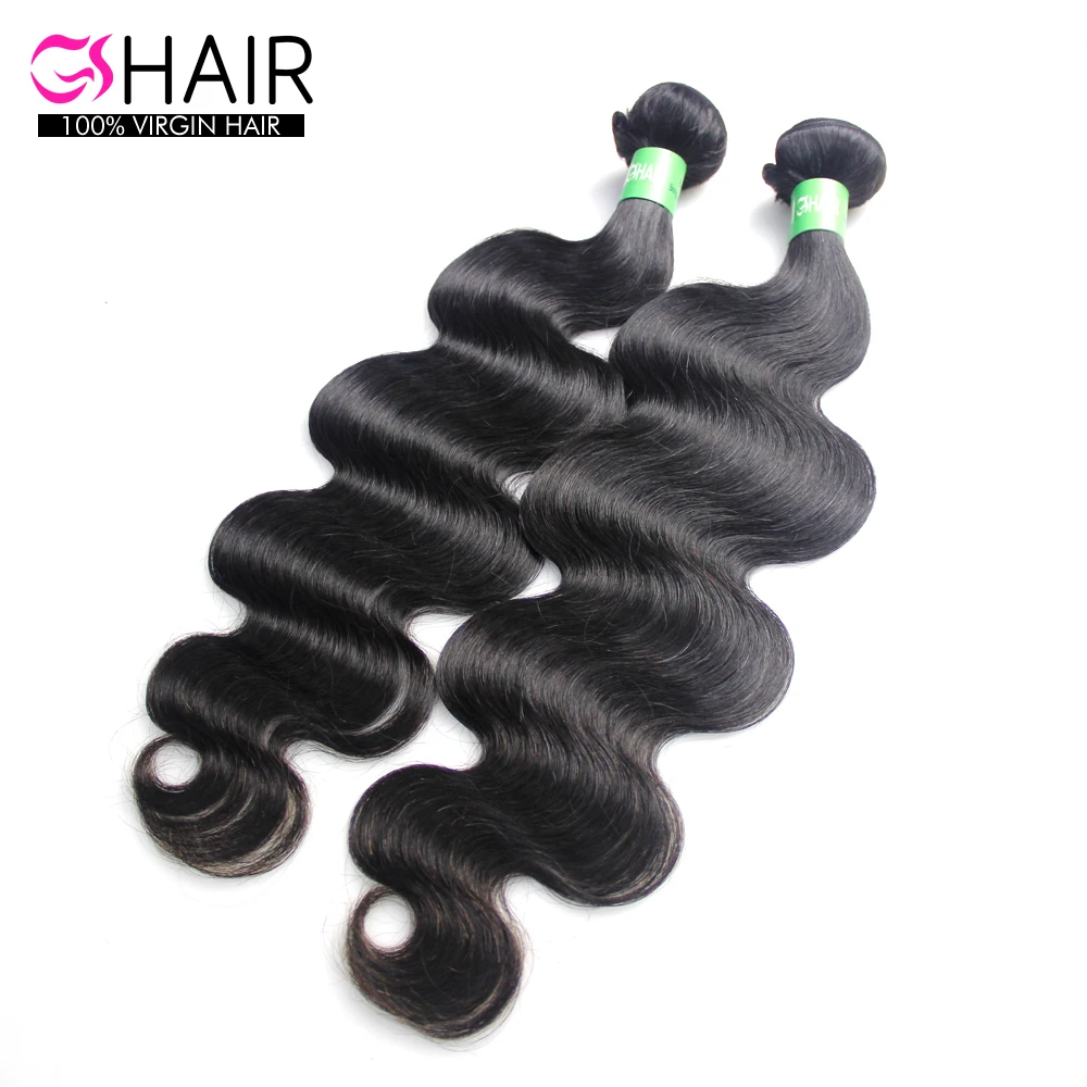 GS High Quality Brazilian Human Hair Extension,Unprocessed Virgin Cuticle Aligned Hair,Natural Color Body Wave Hair Bundle