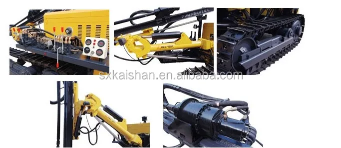 KaiShan KW30 hydraulic rock percussion mining drilling, geothermal water well drill machine rig