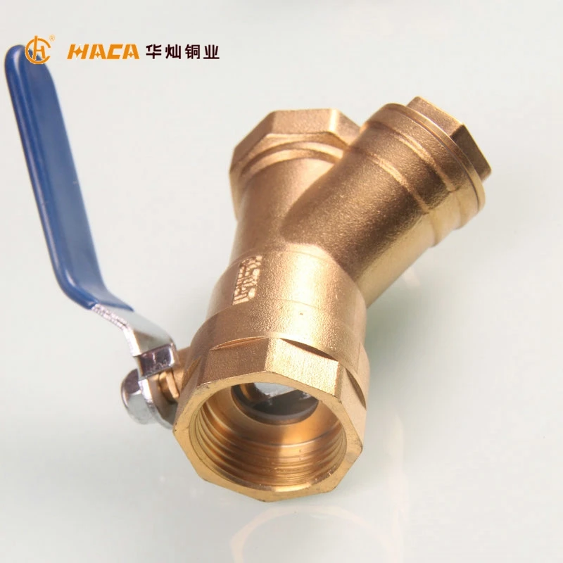 high quality DN 20 DN25brass y strainer filter ball valve