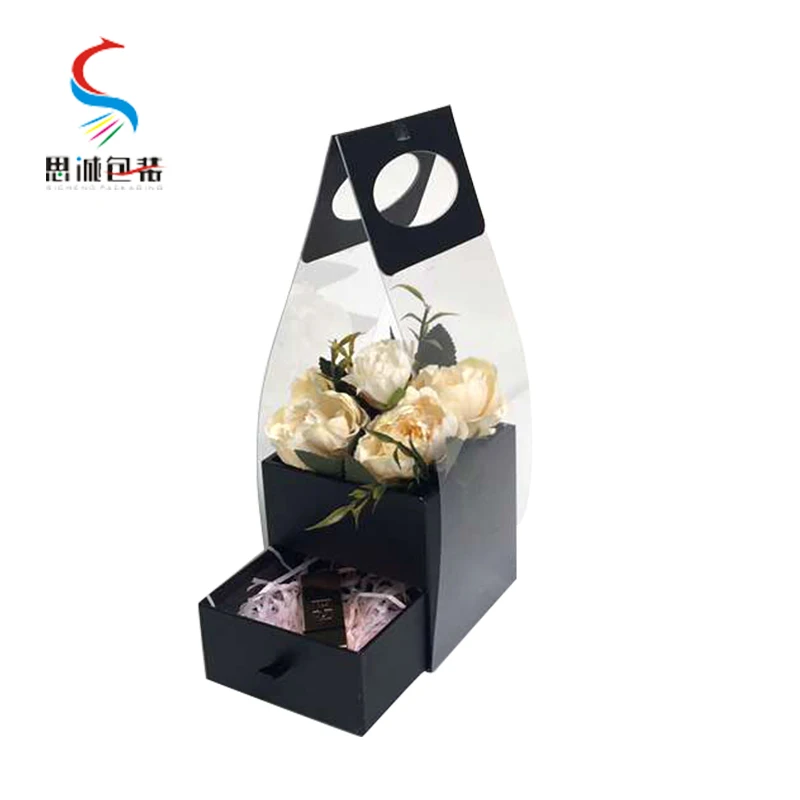 Different Color Cardboard Luxury Rose Flower Box for Gift