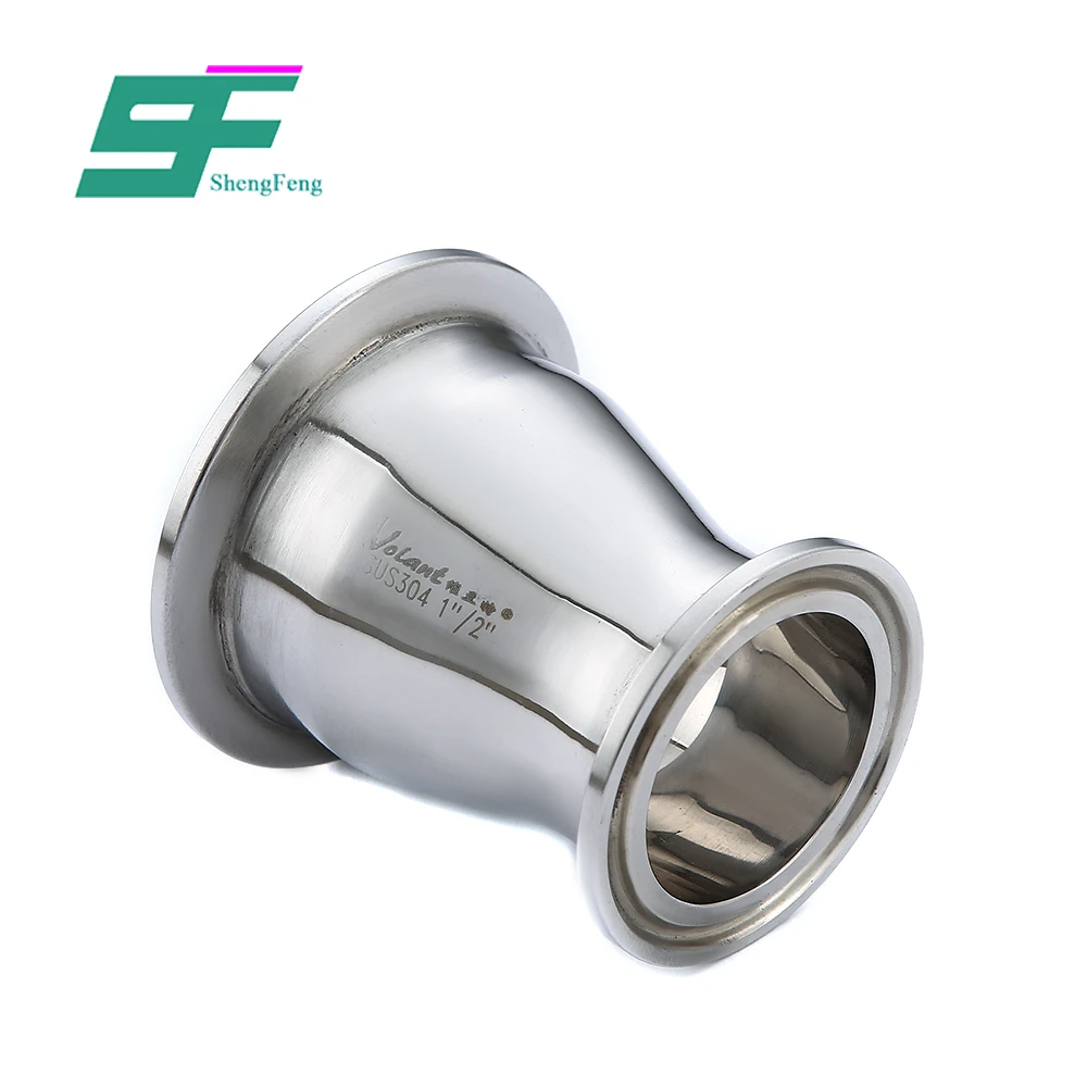 
ShengFeng sanitary ss304 concentric welded clamped tube reducer 