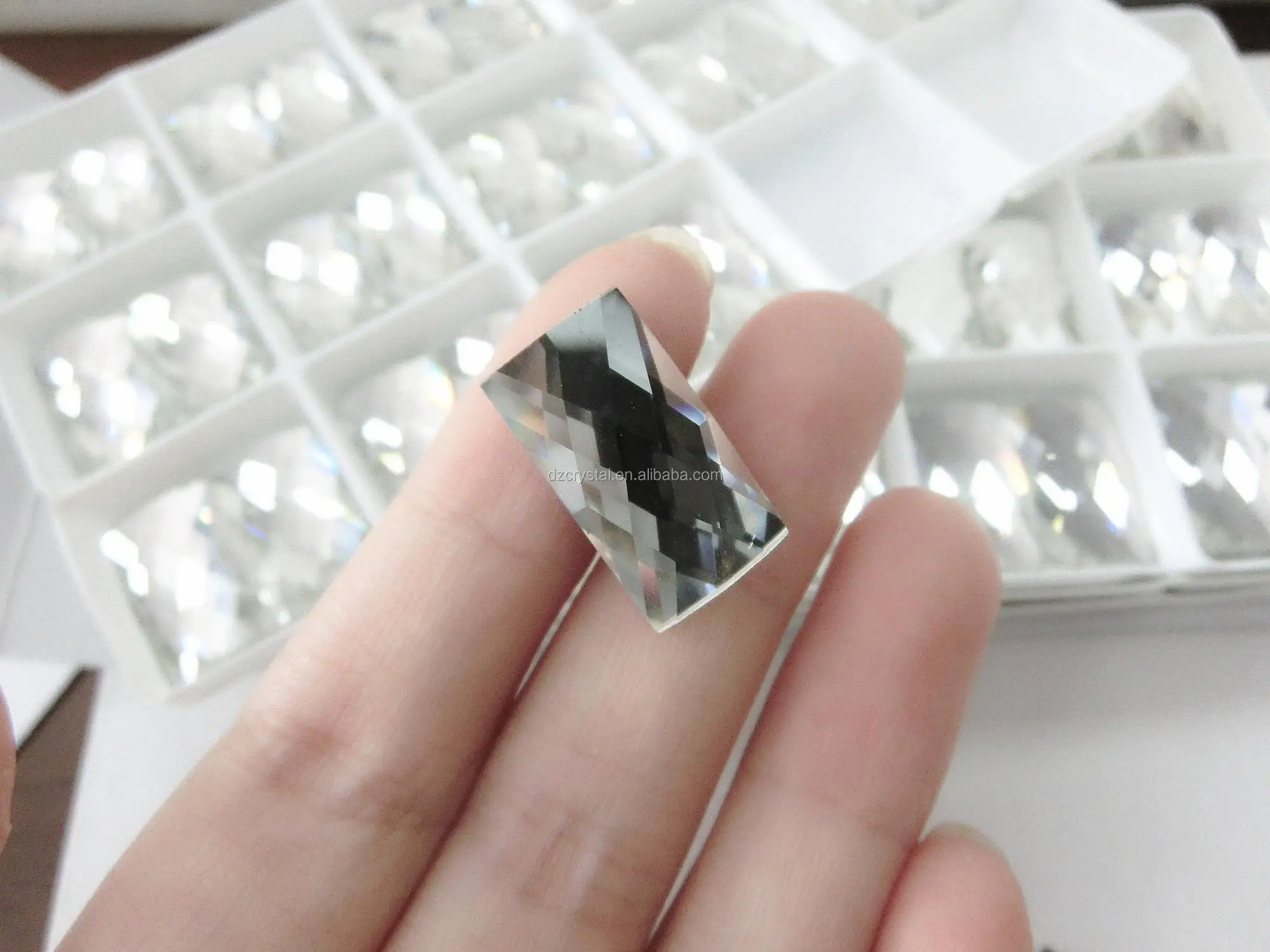 Оптовая продажа, Прямоугольные Стеклянные зеркальные Кристальные бусины с плоской задней поверхностью