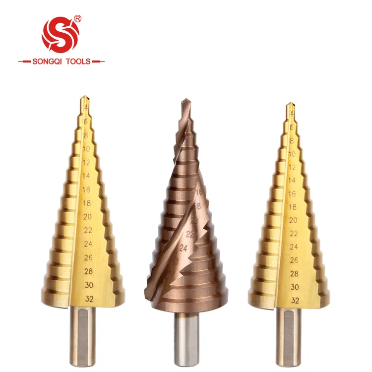 HSS 4241/M2/M35 high quality 3pc step drill bits set with low price