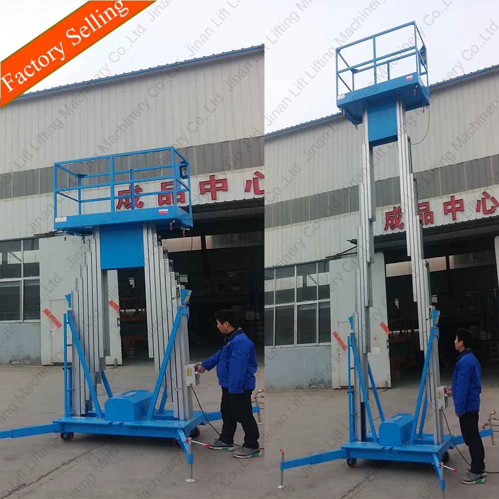 Portable aluminum alloy lift vertical hydraulic sky lift for sale for street light with CE