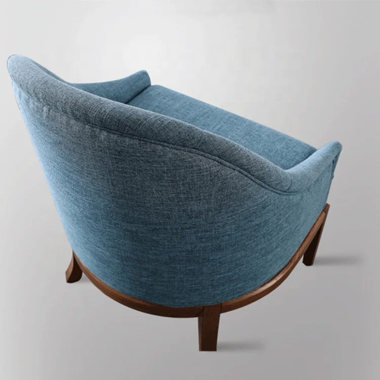 new style Upholstery furniture classic wood frame single seat lving room fabric sofa accent chair