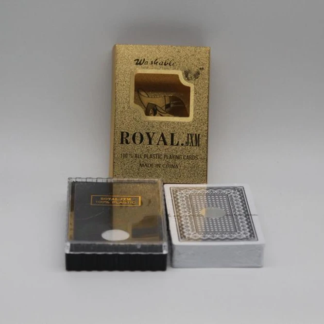 24K Gold Playing Cards Plastic Poker Game Deck Foil Pokers pack Magic Cards Waterproof Card Gift Collection Gambling Board Game