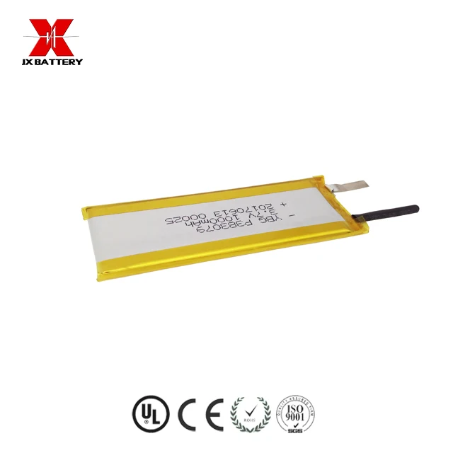 high-efficiency rechargeable 3.7v lithium ion lipo battery 383079 1000mAh