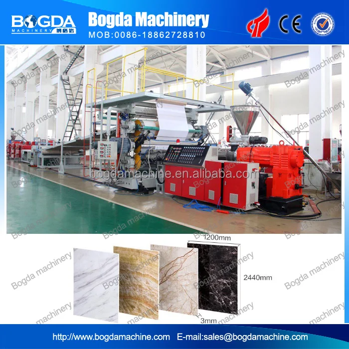 PVC plastic artificial marble sheet production line