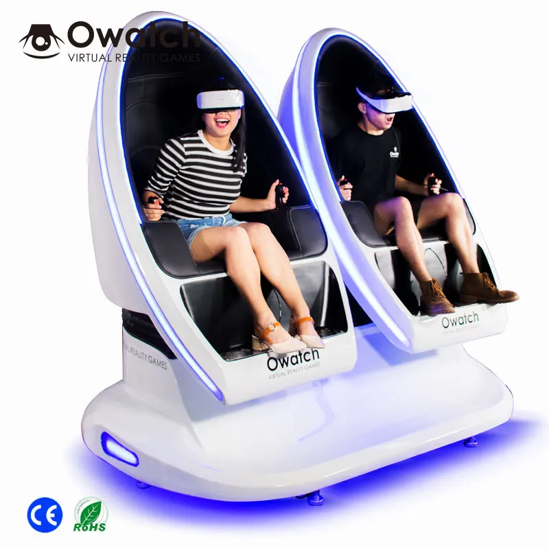 Hot Selling Egg Shape 9D VR Cinema Virtual Reality Business 2 Seat Video Game Simulator 9DVR