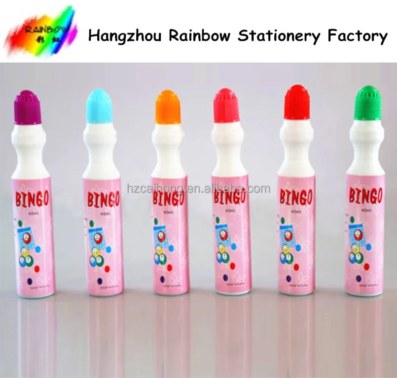 Best selling 40ml hangzhou rainbow Bingo marker pen for bingo blower machine