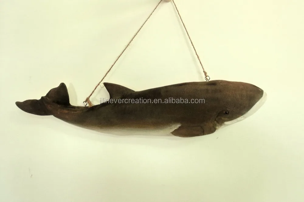 wooden hand craved fish decoration