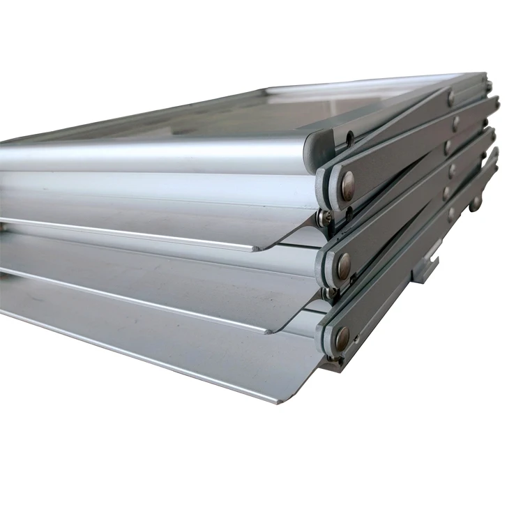 portable Z-Type floor modern acrylic brochure holder stands a4 with aluminum case