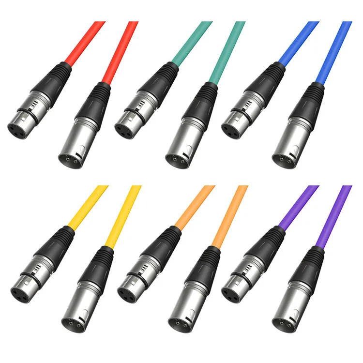 Кабель XLR, 3 фута XLR Male to XLR Female балансный 3 PIN микрофонный кабель, черный