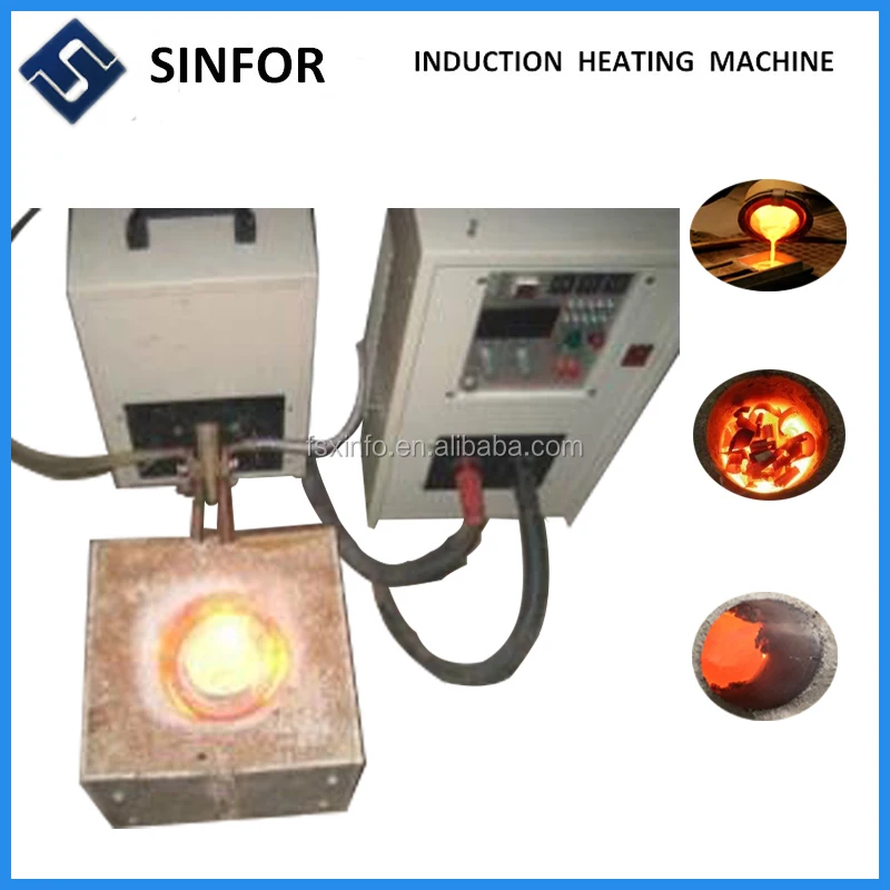 Небольшой индукционной печи для золота металлолом сталь алюминий медь плавления