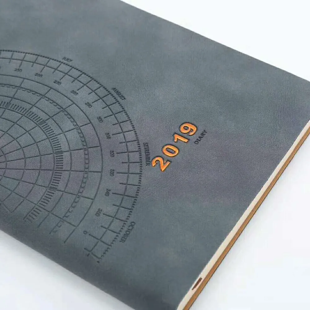 Factory price a5  suede journal notebook with debossed logo