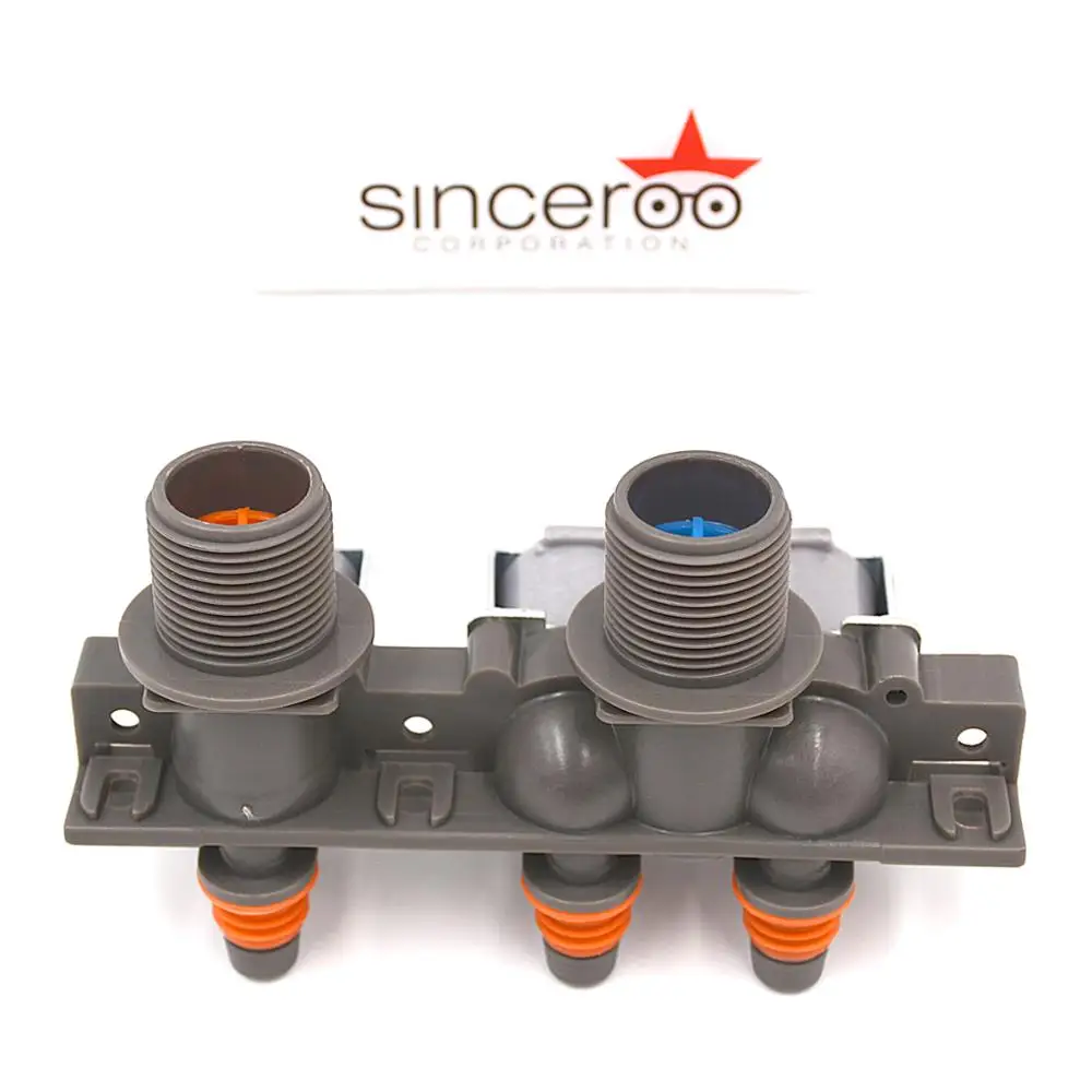 2017 SINCEROO inlet water solenoid valve 3 way valve multi-way outlet joint washing machine