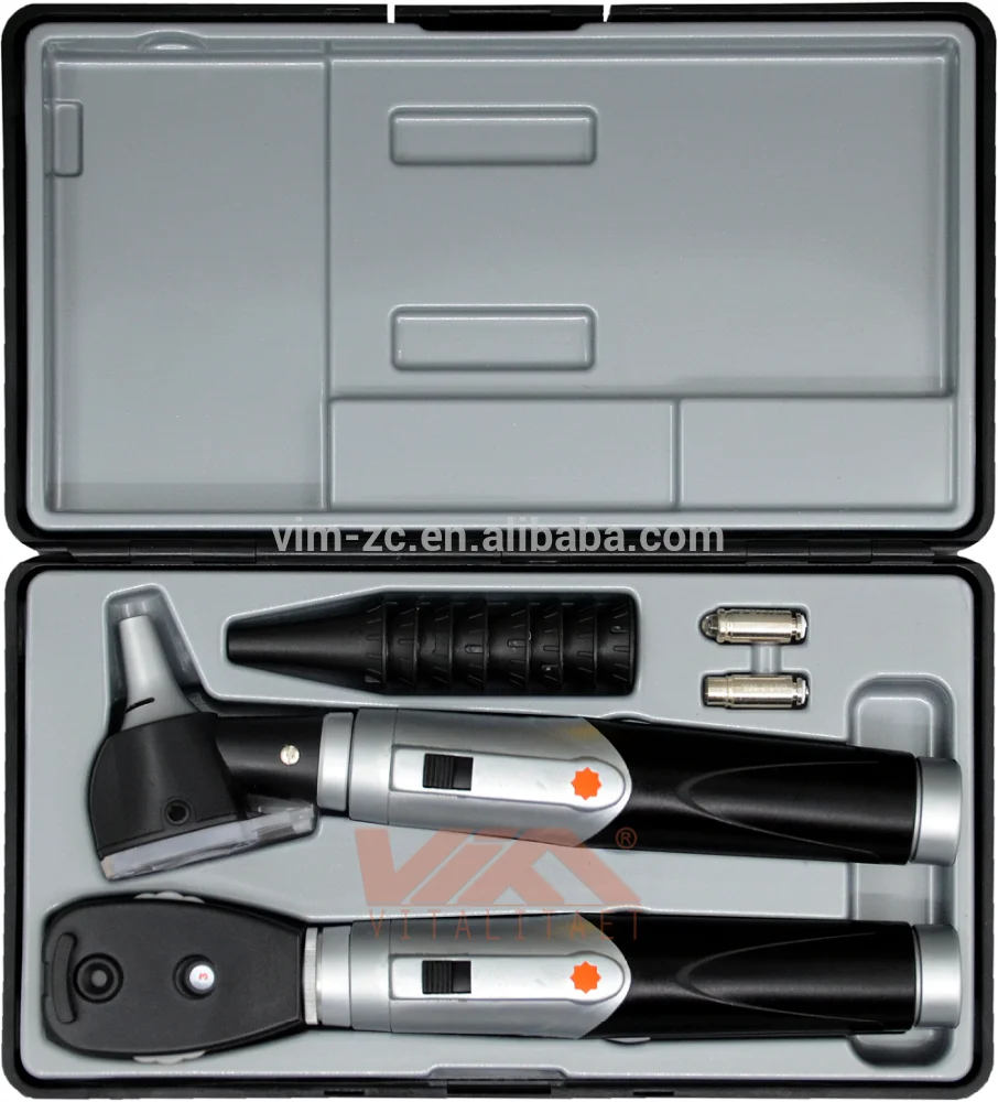 
Fiber optic illumination otoscope ophthalmoscope set ,Medical ear eye diagnostic equipment for medical care 