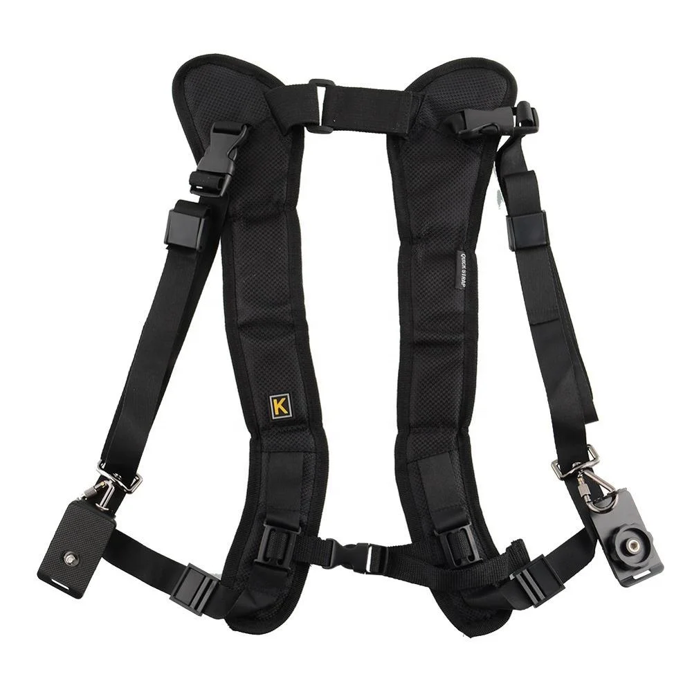 
High quality DSLR SLR quick release double dual camera neck strap 