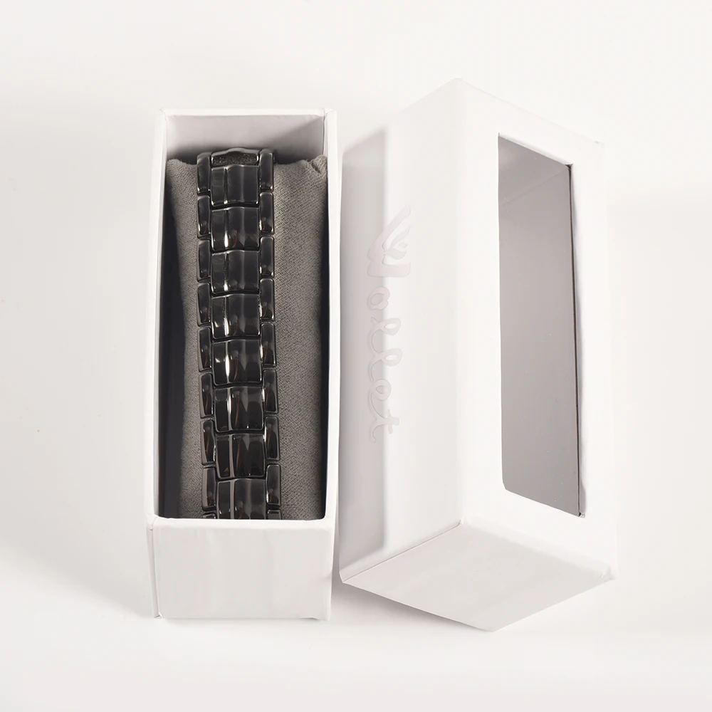 Wollet Hot 4 In 1 Energy Double Row 316L Stainless Steel Titanium Bio Magnetic Bracelet