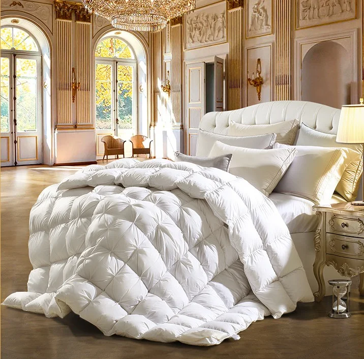 Luxury High Quality 90% White Goose Down Twisted Duvet Quilt Comforter Edredones