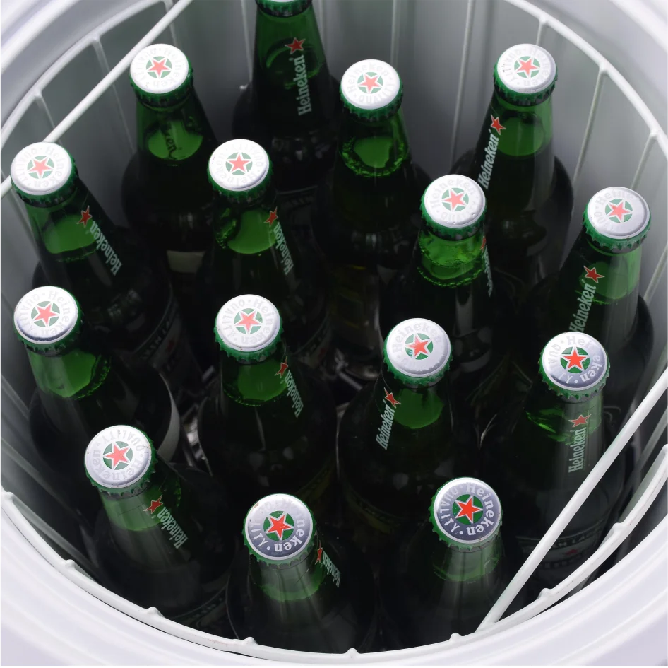 CICO 65L BBQ Round Barrel Beverage Cooler With Glass Lid