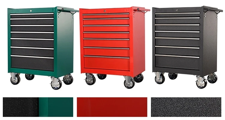 Professional 7 Drawers and side a tray Tool Cabinet hand cart tool cabinet
