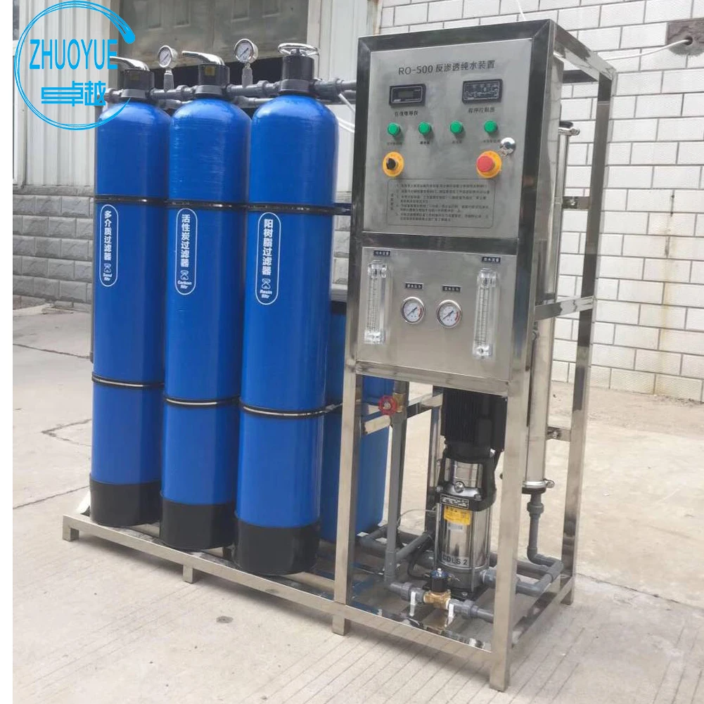 Автоматическая промышленная система фильтрации воды ZYCJS SS/FRP RO, установка для очистки чистой воды, цена