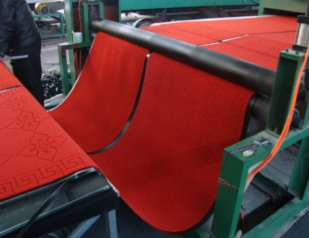 velour embossed carpet PVC backed production machine line