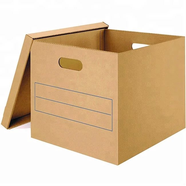 
Custom Printed Handmade Corrugated Carton Kraft Paper Custom Banker Box 