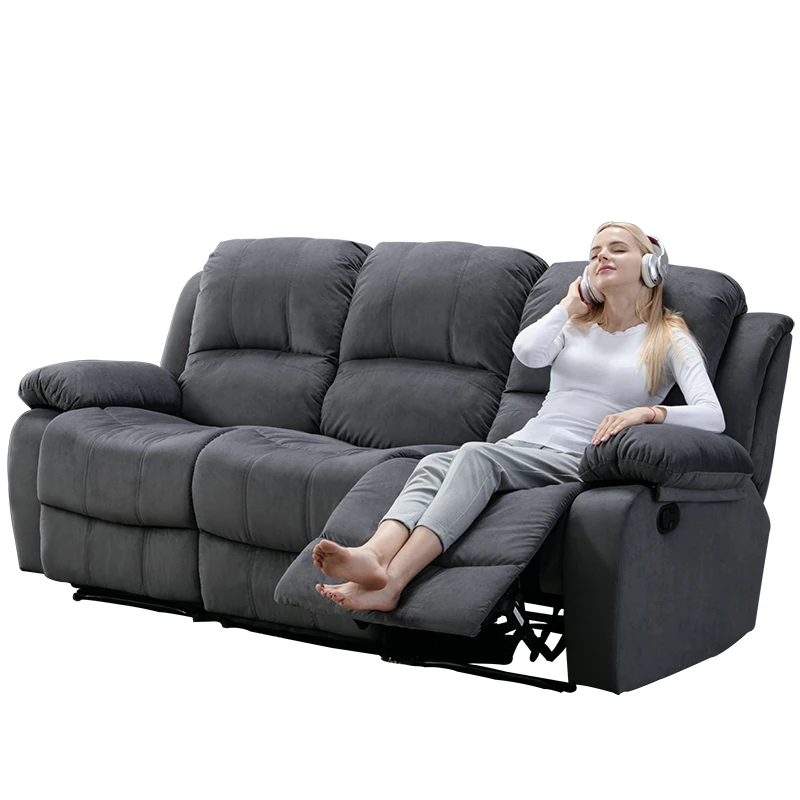 Modern European Style Furniture Set Electric Cinema Leather Power Sectional Reclining Motorized 3 Seater Recliner Sofa