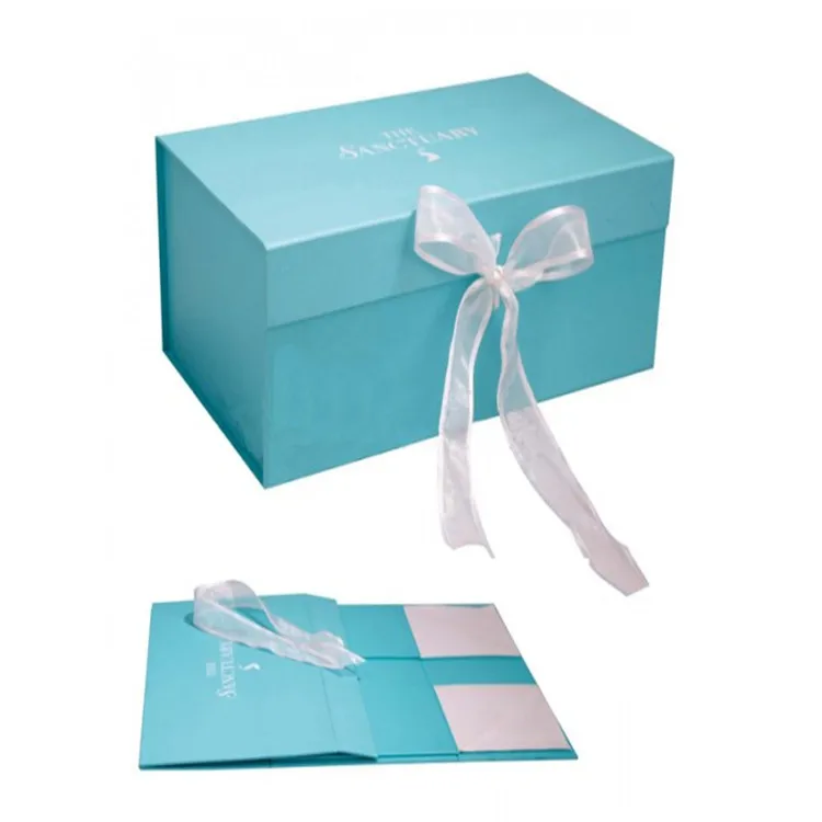 Custom  folding carton with handle recycle paper gift box with window
