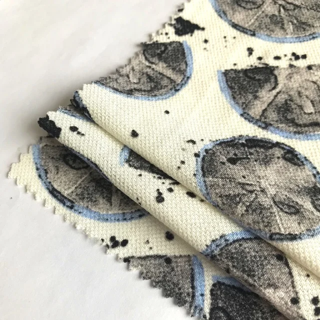 Китайский поставщик, оптовая продажа, трикотажная ткань из 100% полиэстера «Птицы глаз» пике с индийским принтом для рубашек поло