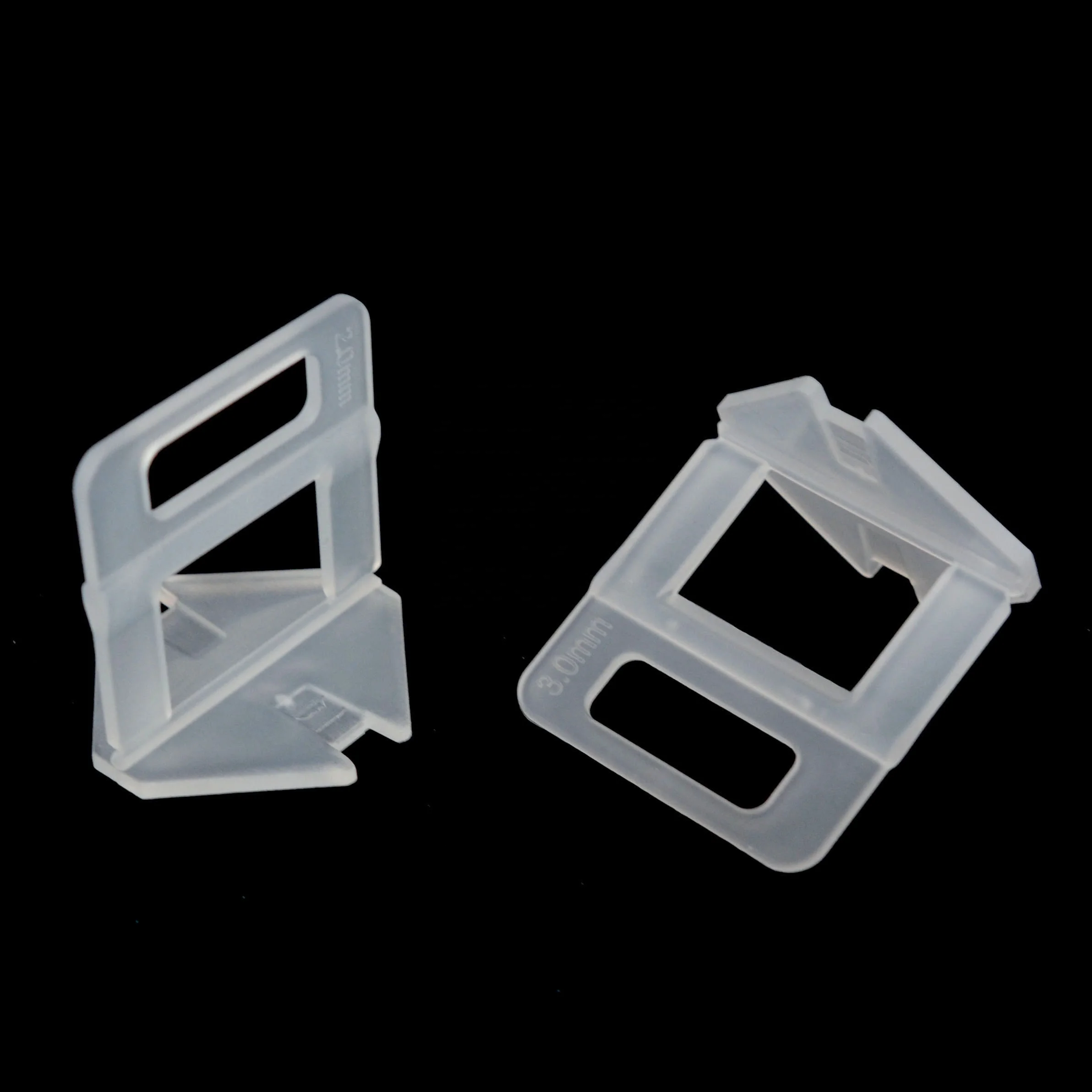 100pcs Clear 1mm - 3mm Tile Flat Leveling System Wall Floor Spacers Strap Device Tools Clip