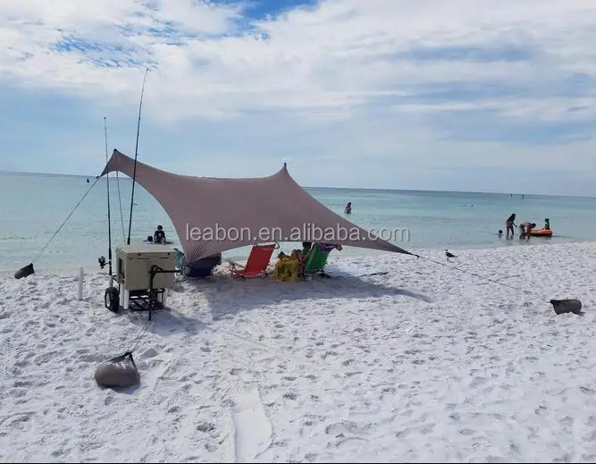 Надувной Пляжный Тент-навес из лайкры с песчаным