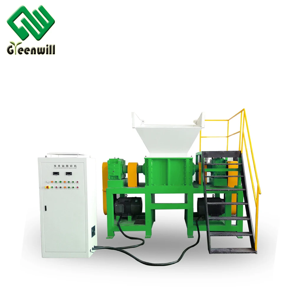 CE ISO certified waste plastic wood paper carton pipe drum shredder machine from biggest shredder factory
