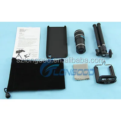 12x Optical Zoom Camera Lens mobile phone telephoto lens with Mini Tripod for mobile phone