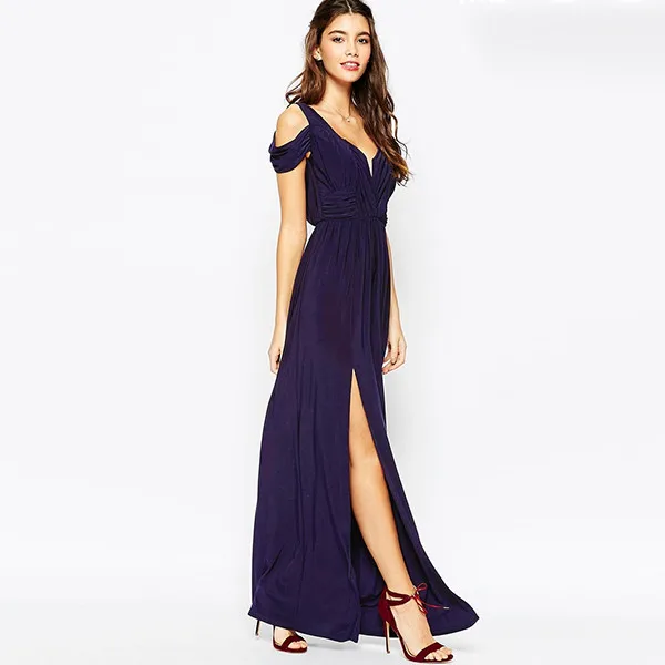 2022 female off shoulder sexy Elegant party prom luxury night modest dress designs Long maxi Evening Dress for women