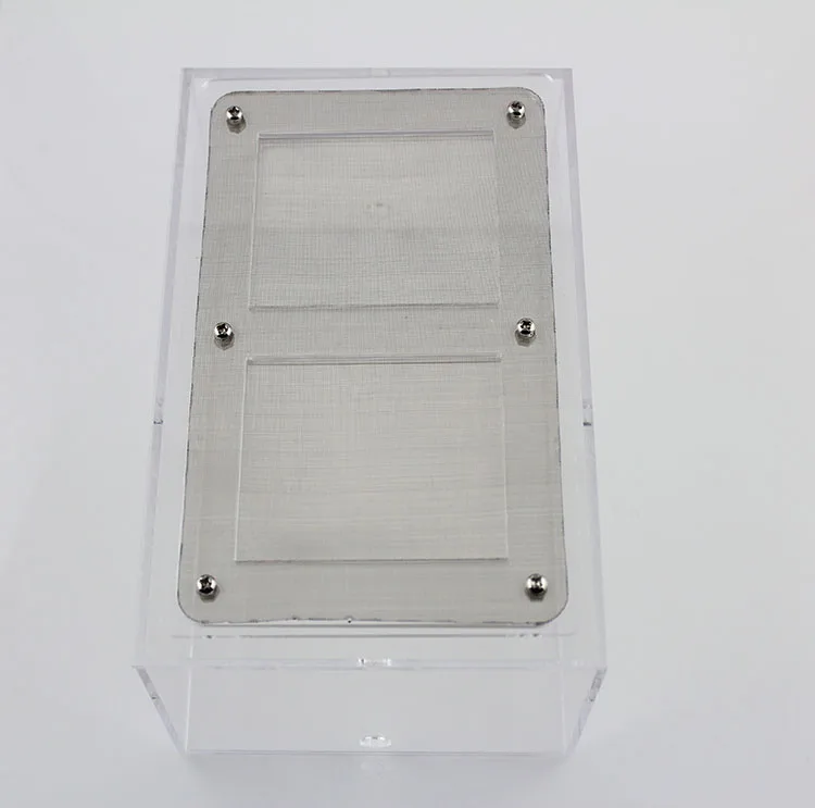 
Custom Transparent Acrylic Reptile Lizard Terrarium Cage Ant Feeding Box Display Case with Mesh Grid Lid 